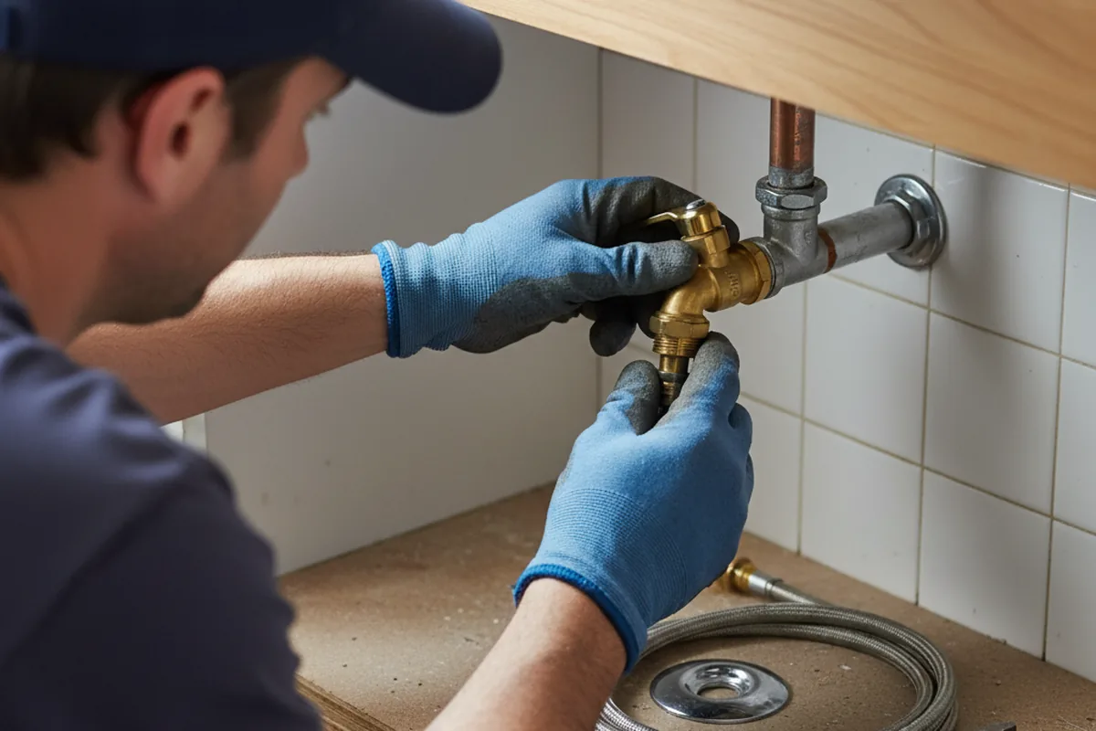 Shutoff valve and fitting work during Faucet and Fixture Repair in Fountainville